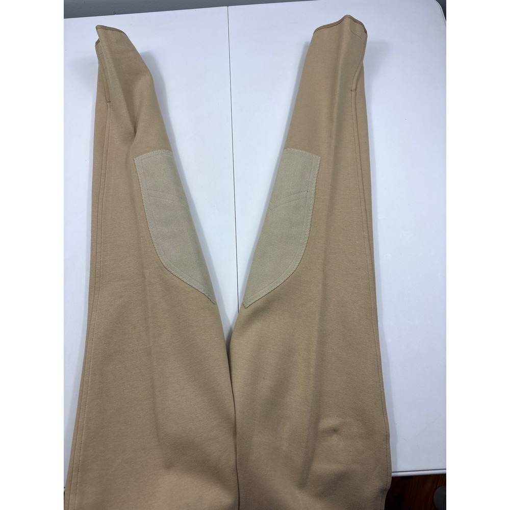Perris Riding Apparel Tan Equestrian Breeches Womens Medium Knee Patch Pants - Picture 8 of 13